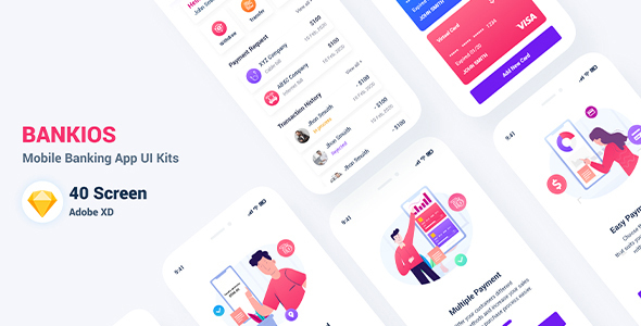 Bankios - Mobile Banking Sketch Template