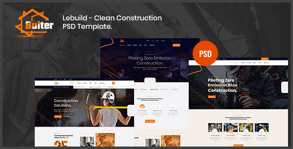 Bulter - Clean Construction PSD Template