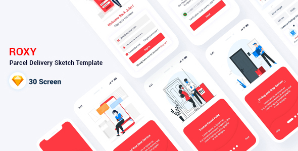 Roxy - Parcel Delivery Sketch Template