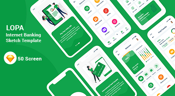 Lopa - Internet Banking Sketch Template