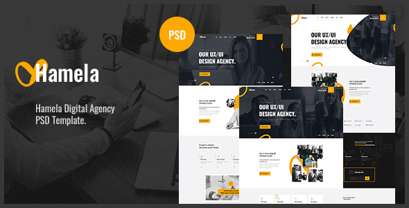 Hamela - Digital Agency Services PSD Template