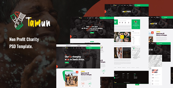 Tamun - Non Profit Charity PSD Template