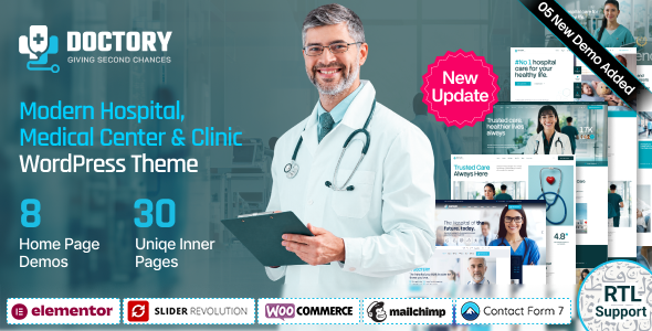 Doctery - Hospital and Healthcare WordPress Theme + RTL