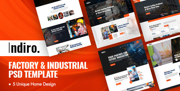 Indiro - Factory & Industrial PSD Template