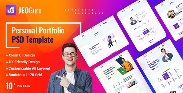 Jeoguru - Creative Portfolio PSD Template
