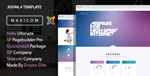 MaxiCom - Broadband & Telecom Internet Provider Joomla 6 Template