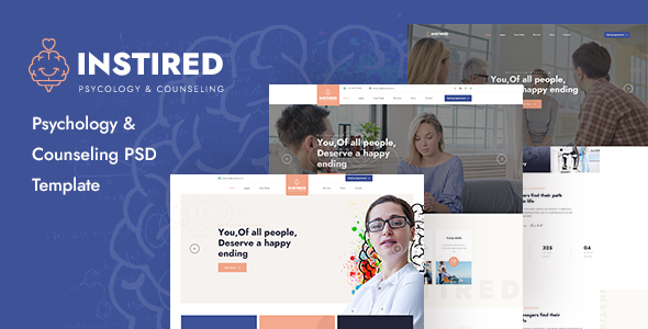 Inspired - Psychology & Counseling PSD Template