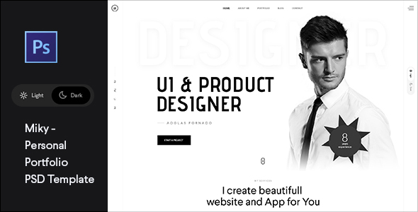 Miky - Personal portfolio PSD Template