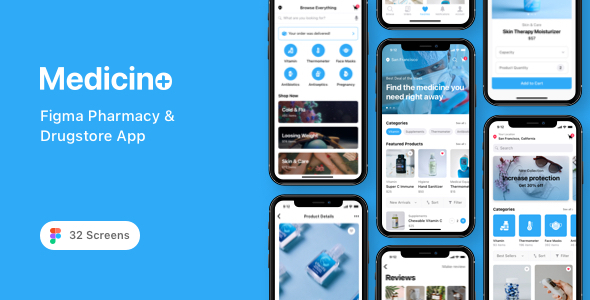 Medicino - Figma Pharmacy & Drugstore App