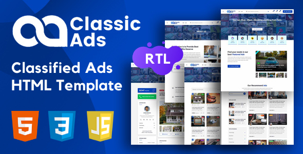 Classicads - Classified Ads Listing HTML Template