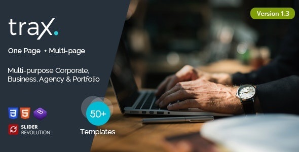 Trax – OnePage & Multipage Parallax Joomla Template