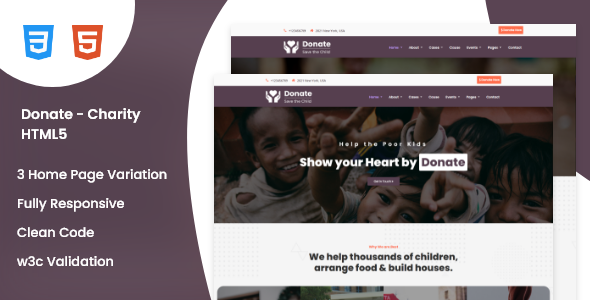 Donate - Charity HTML5 Template