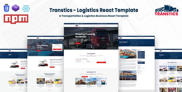 Transtics - Logistics React Template
