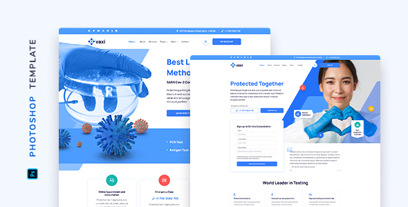 Vaxi – COVID Vaccination Template for Photoshop listing image