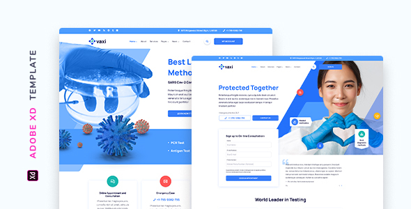 Preview image for Vaxi – COVID Vaccination Template for XD