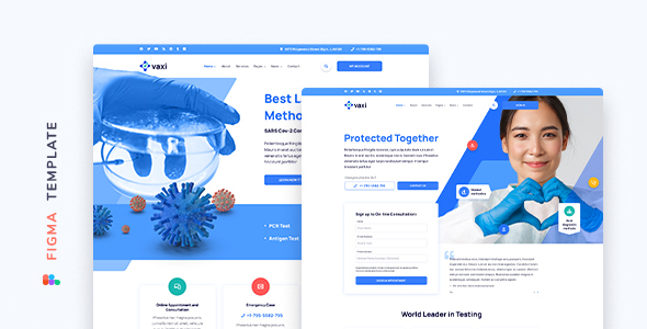 Vaxi – COVID Vaccination Template for Figma