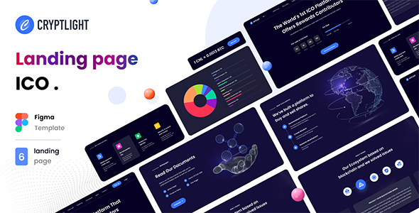 Product preview supplied for Cryptlight - ICO Landing Page Figma Template