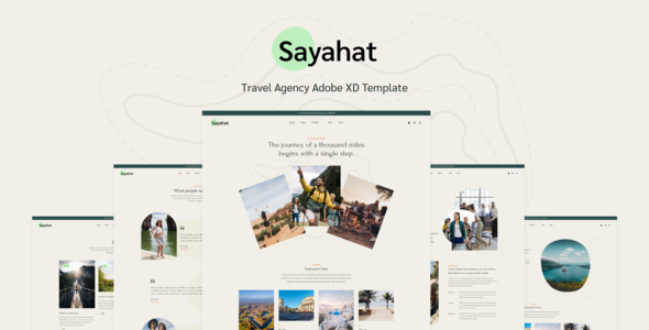 Sayahat - Travel Agency Adobe XD Template