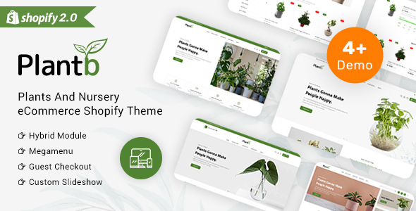 PlantB - Gardening, HomeDecor & Houseplants Shopify 2.0 Theme listing image