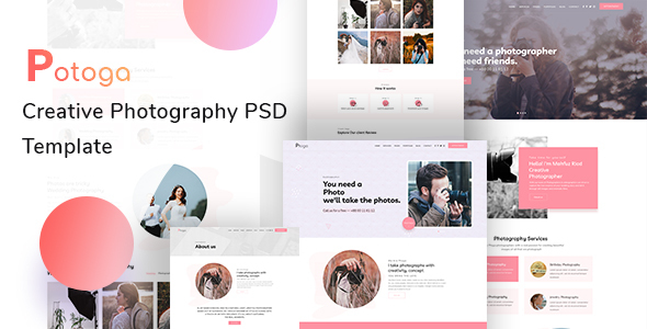 Ptoga - Photography PSD Template