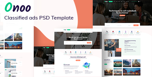 Onoo - Classified Ads PSD Template