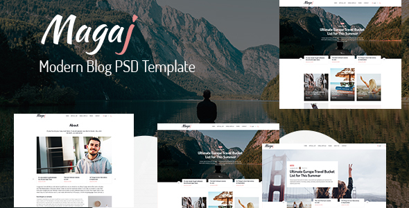 Magaj - Modern Blog PSD Template
