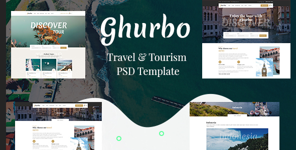 Ghurbo -  Travel & Tourism PSD Template