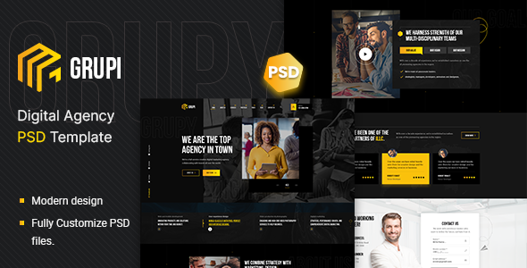 Grupi - Digital Agency PSD Template