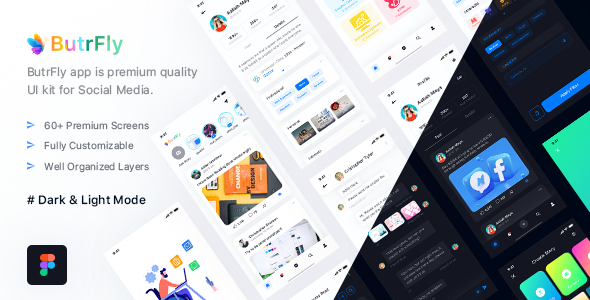 ButrFly - Social UI Kit for Figma