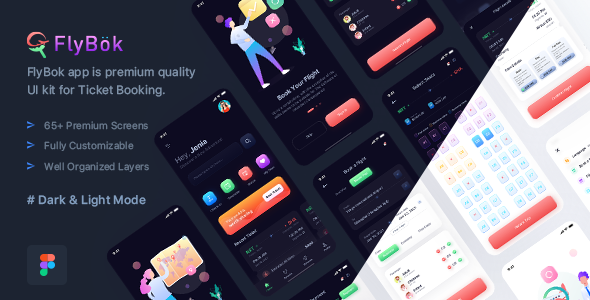 FlyBok - Ticket Booking UI Kit For Figma