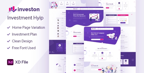 Investon - Investment Hyip XD Template