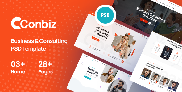 Product preview supplied for Conbiz - Consultancy & Business PSD Template