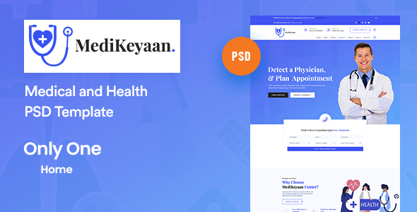 Medikeyaan - Medical & Health PSD Template