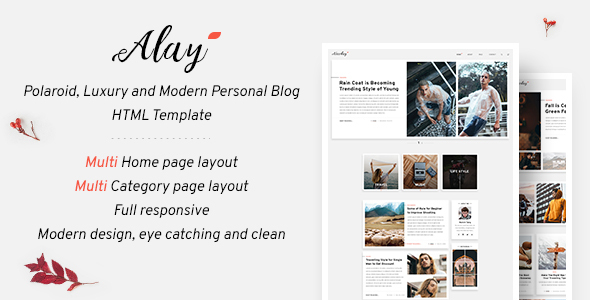 Alay – Luxury BLog HTML Template with Dark Mode listing image