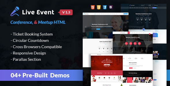 Live Event - Conference & Meetup HTML Template listing image