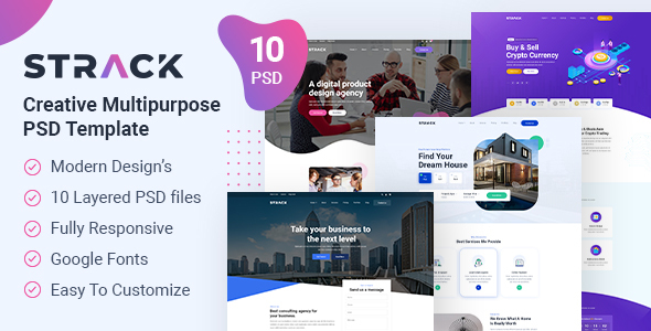 STRACK Multipurpose Business | PSD Template