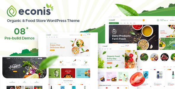 Econis – Organic & Food Store WordPress Theme with AI
