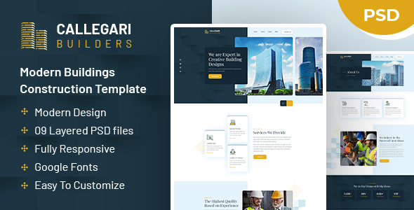 Callegari Builders | PSD Template