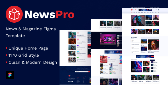 Product preview supplied for NewsPro - Blog & Magazine Figma Template