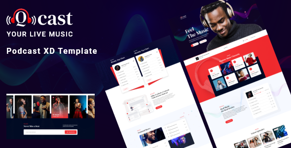 Qcast - Podcast XD Template