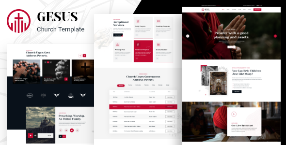 Product preview supplied for Gesus - Church Religious XD Template