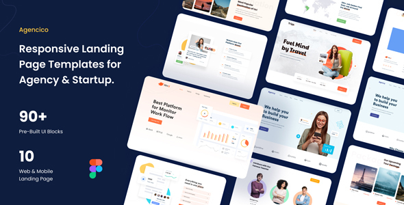 Preview image for Agencico-Responsive Landing Page Templates & UI Kit