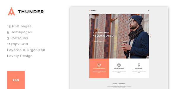 Thunder - Multi Concept PSD Template