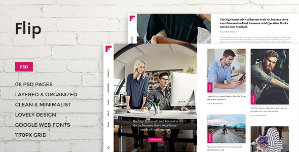 Flip - Lifestyle/Magazine PSD Theme