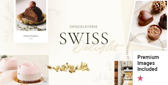Swiss Delight - Chocolate & Cake Shop WordPress Theme product preview