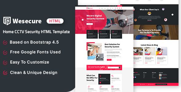 Wesecure - Home CCTV Security HTML Template