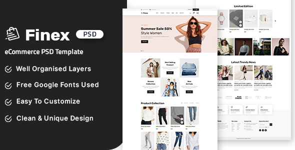 Finex - eCommerce PSD Template