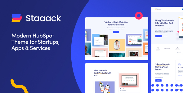 Staaack - Modern HubSpot Theme for Startups, Apps & Services