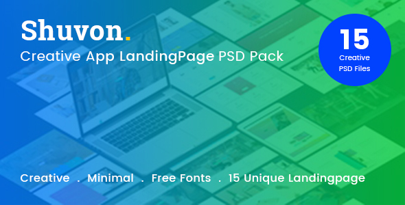 Product preview supplied for Shuvon App & Software PSD Template