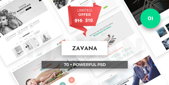 Zavana Multipurpose PSD Template listing image